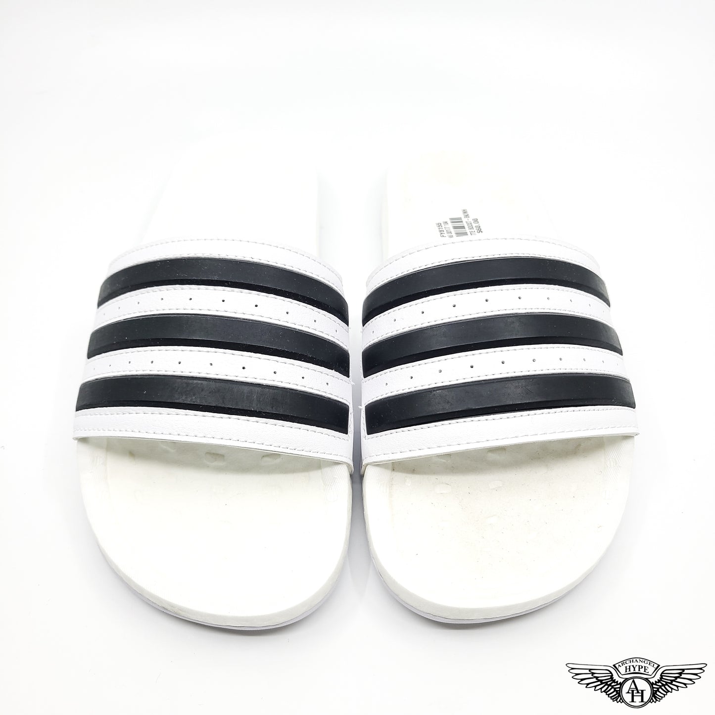 S1726 Adidas Adilette Boost Slides White Black Stripes FY8155 (2).jpg