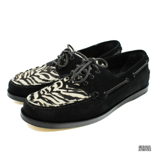 Saint Laurent Ponyhair Zebra Mocasines
