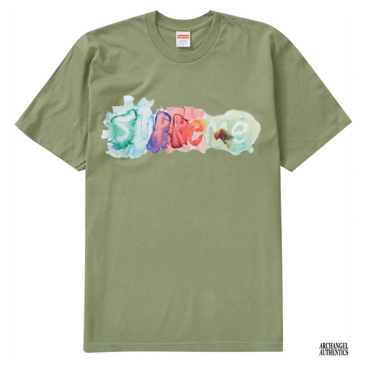Supreme Watercolor Tee SS23 Light Olive
