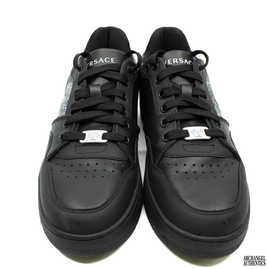 Versace Zapatilla triple negra con cabeza de Medusa